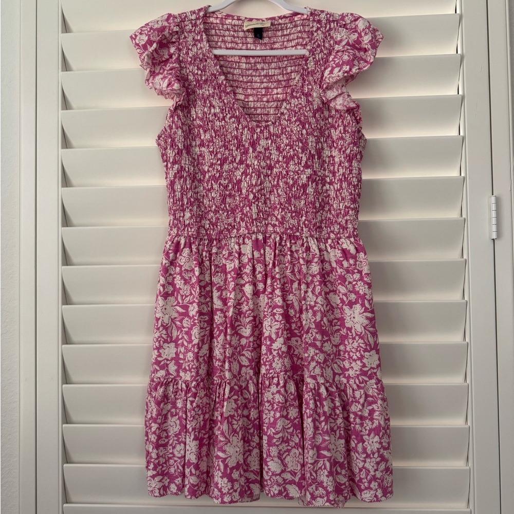 NWOT Universal Thread Fuchsia Smocked Dress